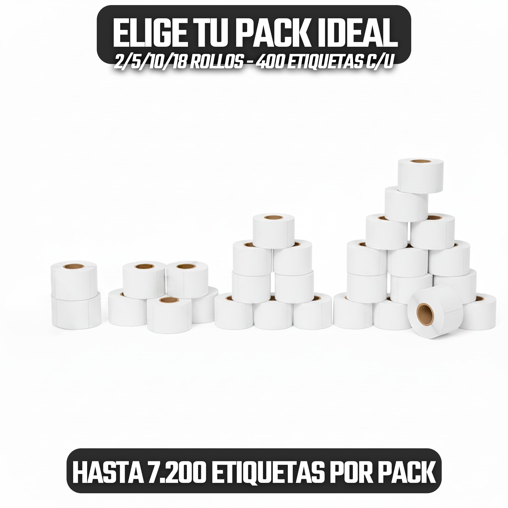 ETIQUETAS TÉRMICAS adhesivas universales 100 x 150 mm