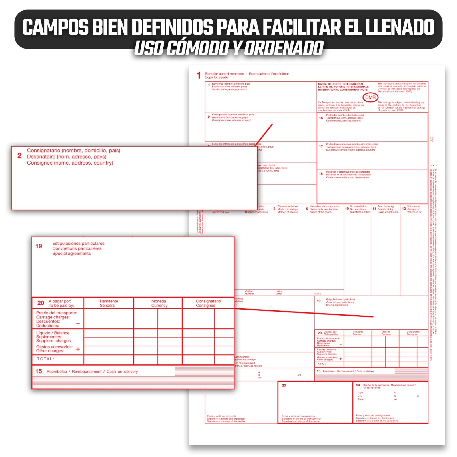 CMR para TRANSPORTE INTERNACIONAL