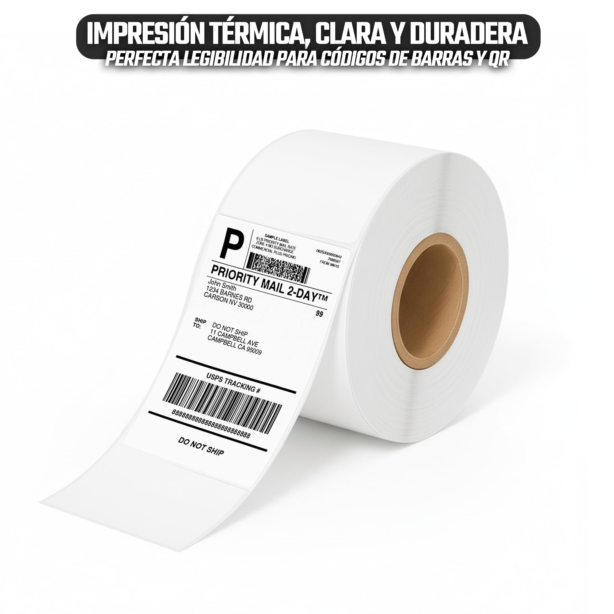 ETIQUETAS TÉRMICAS adhesivas universales 100 x 150 mm