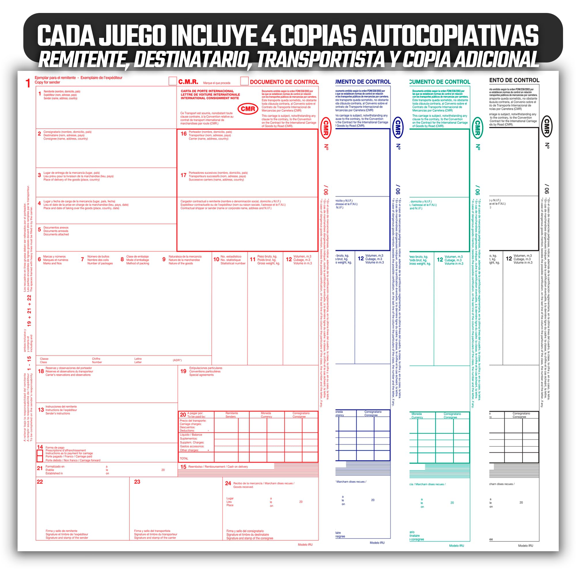 CMR Y DOCUMENTO DE CONTROL
