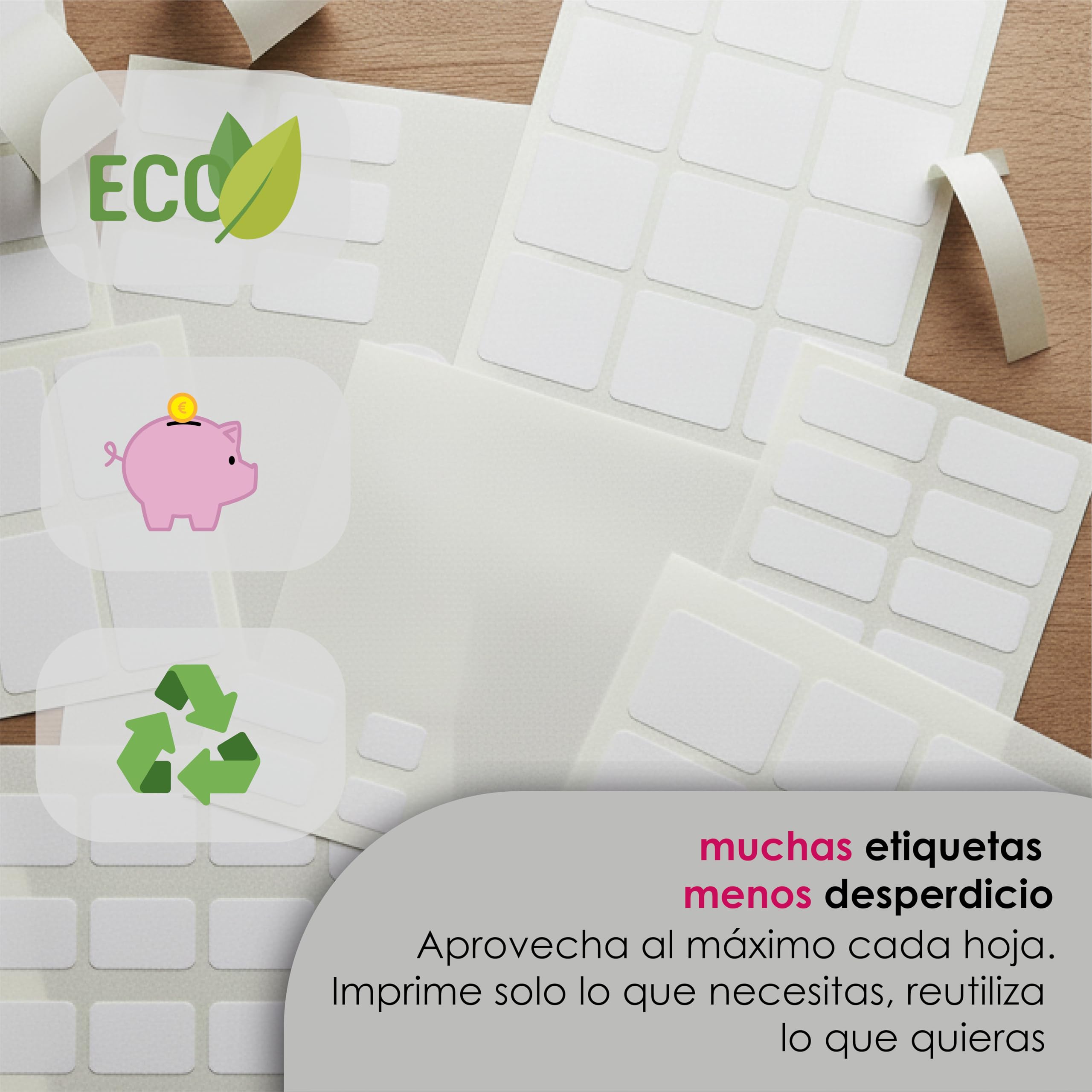 HOJA ADHESIVA A4 | 14 ETIQUETAS por HOJA